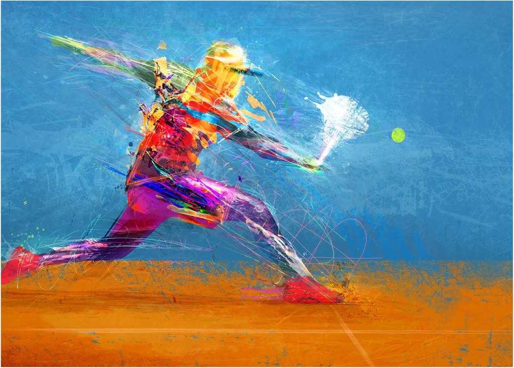 Tablou - Jucător de tenis pictat (70x50 cm)