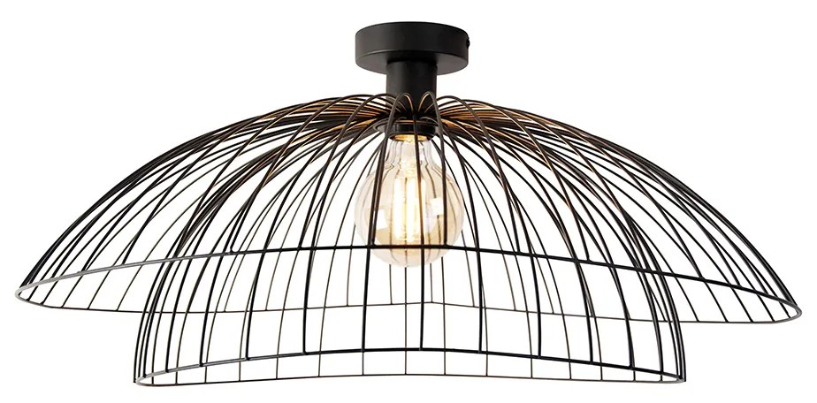 Plafoniera inteligentă neagră 60 cm inclusiv Wifi G95 - Pua