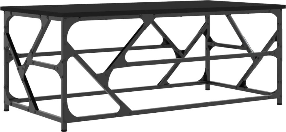 vidaXL Măsuță de cafea, negru, 100x50x40 cm, lemn prelucrat