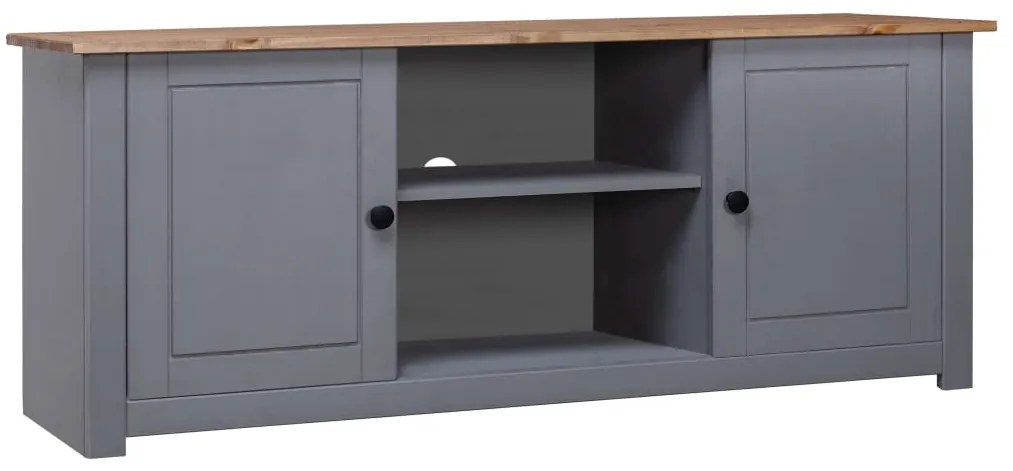 282671 vidaXL Comodă TV, gri, 120x40x50 cm, lemn masiv de pin, gama Panama