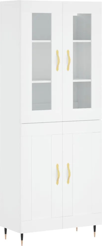 vidaXL Dulap înalt, alb, 69,5x34x180 cm, lemn compozit