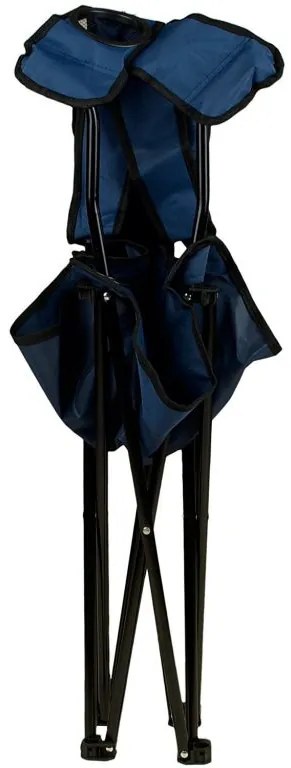 Scaun pliabil cu suport pentru băuturi - albastru