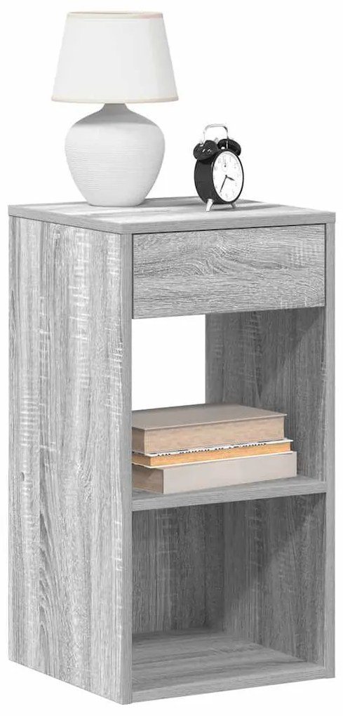 vidaXL Noptiera cu sertar Gri Sonoma 35x34x66,5 cm