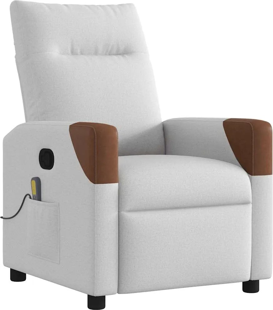 vidaXL Scaun de masaj cu țesătură gri nor