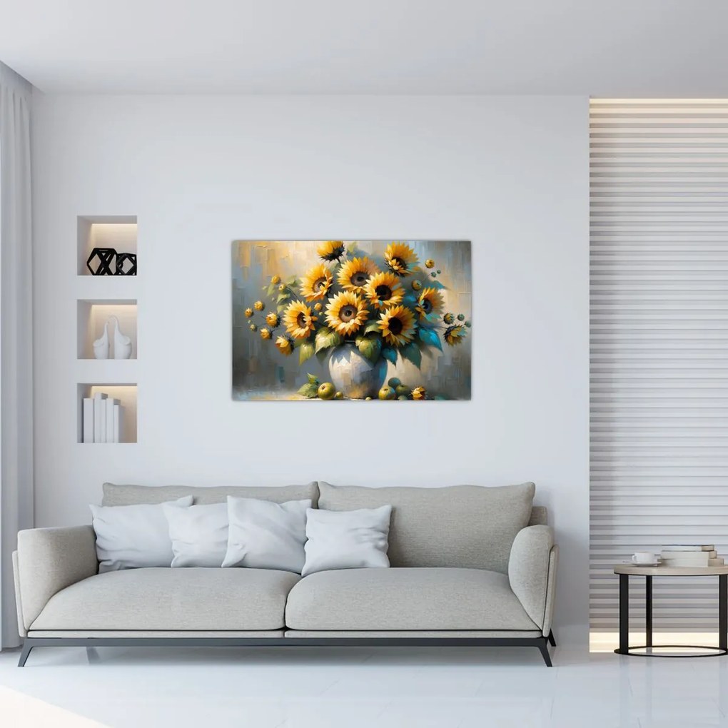Tablou – Vază cu floarea-soarelui (90x60 cm)