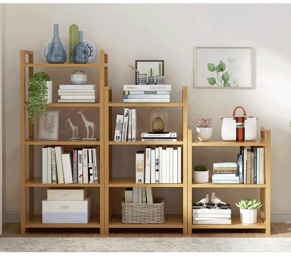 Raft cu 3 polite, bambus natural, FIORE TIP 1