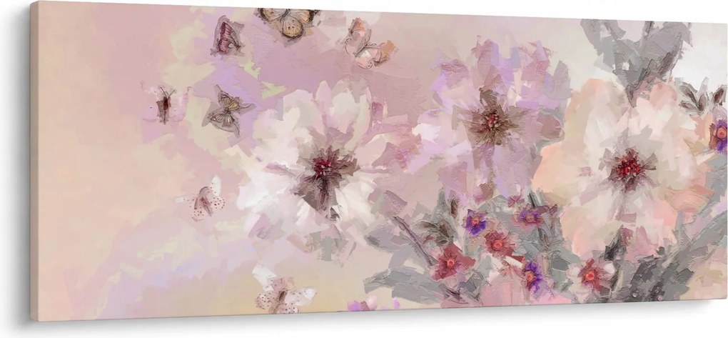 Tablou - Colaj de artă cu fluturi (120x50 cm)