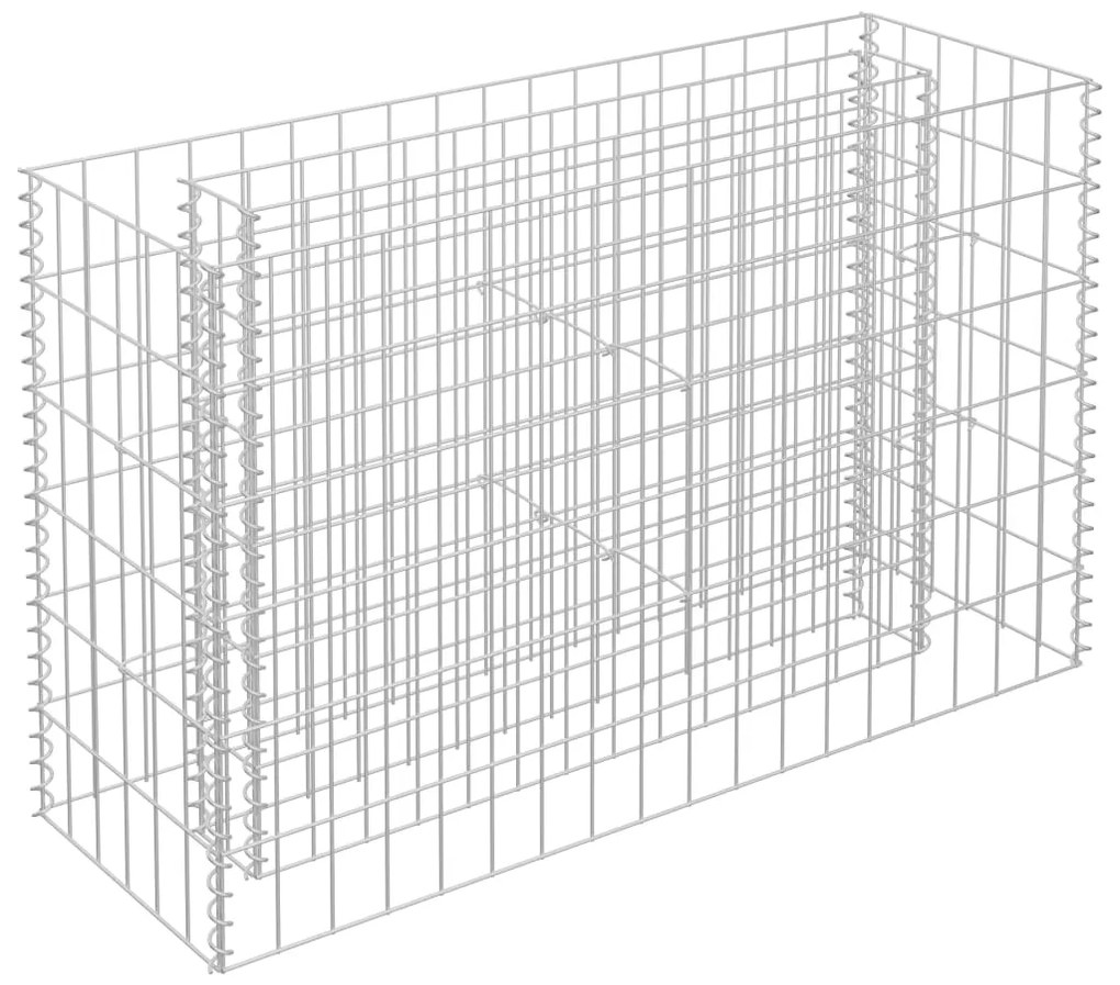 Strat inaltat gabion, 90 x 30 x 60 cm, otel galvanizat 1, 90 x 30 x 60 cm