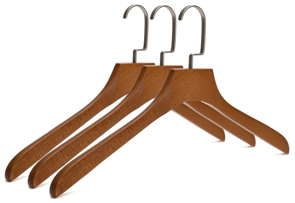 Umeras din lemn cu carlig rotativ, Solid Hanger, UnicUtil, 46.5 x 1.7 x 25.5 cm, Vintage, UUUM59