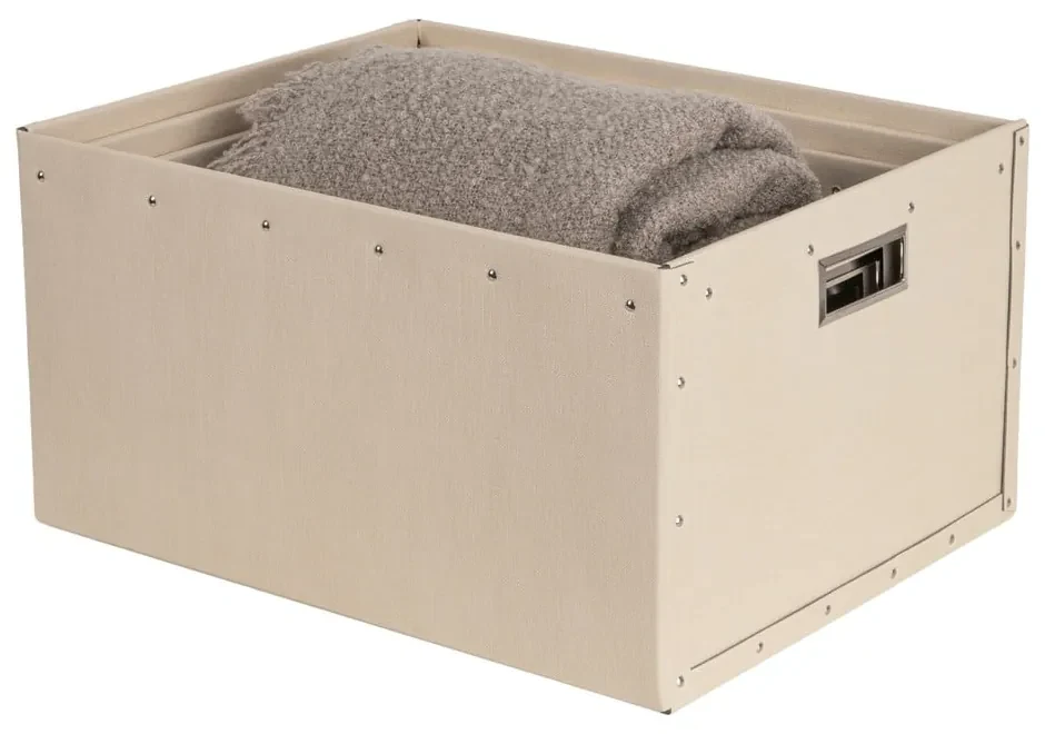 Cutii de depozitare bej 3 buc. din carton Ture – Bigso Box of Sweden