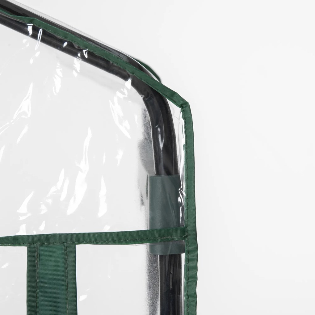 Mini Sera de Gradina si Terasa cu 5 Etajere pentru Plante Gradina de Legume, fructe, ierburi din Otel si PVC, 69x49x193cm Outsunny | Aosom Romania