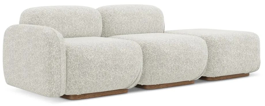 Șezlong modular crem (cu colț pe partea stângă) Ailani – Makamii