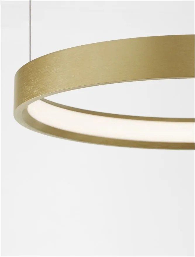 Lustra LED suspendata design modern circular PERRINE D-40cm aurie