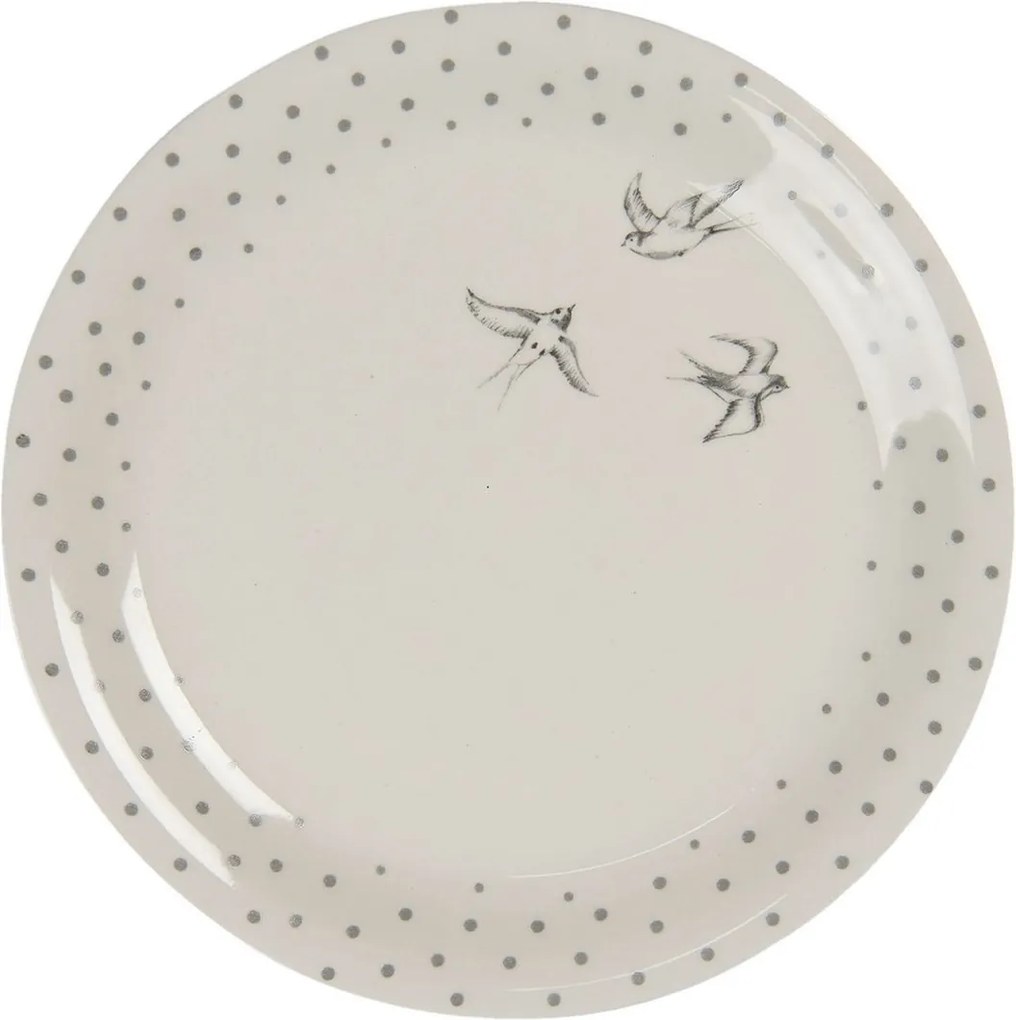 Farfurie din ceramica alb gri Ø 20 cm