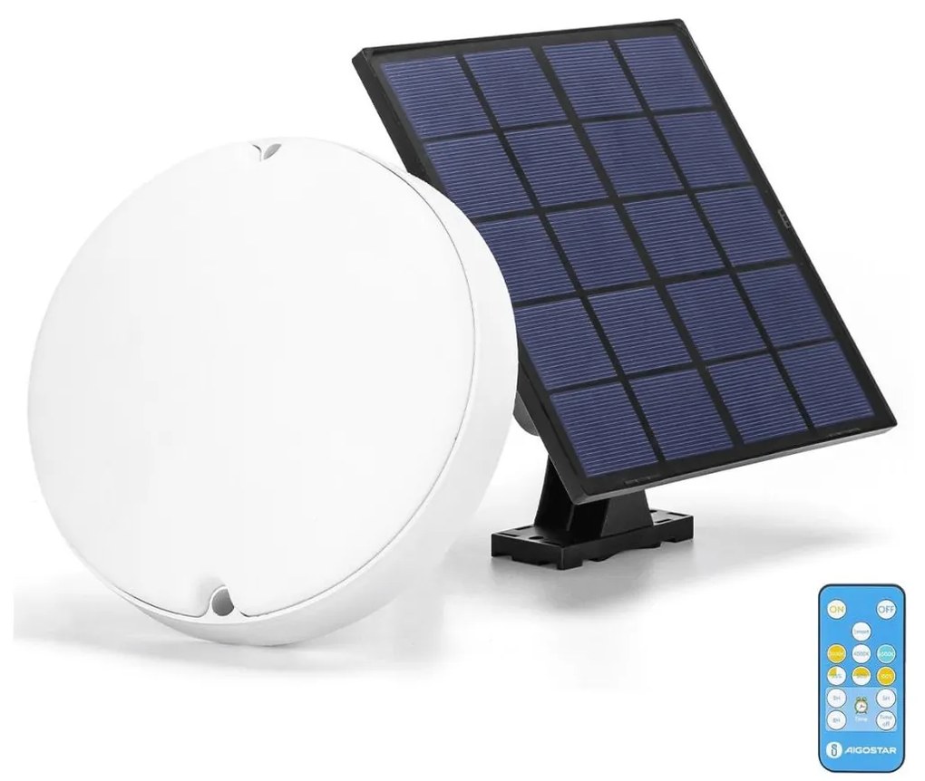 Plafonieră LED solară Aigostar LED/3,2V 3000K/4000K/6500K IP65 + telecomandă