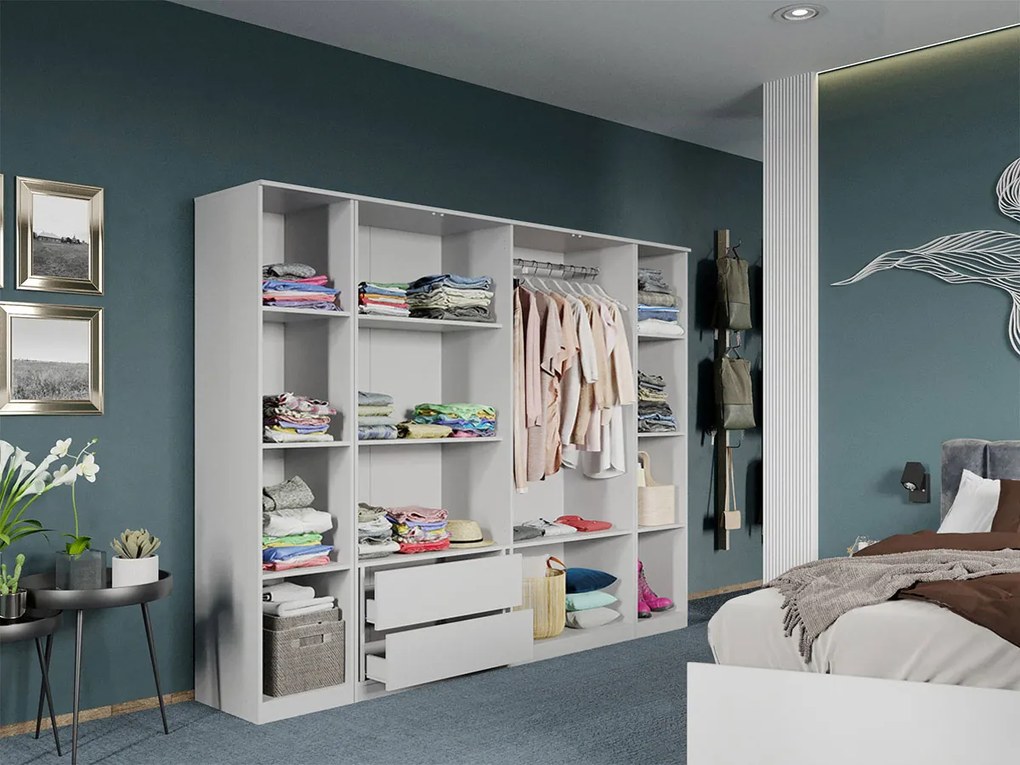 Set mobila dormitor complet Alb Nude C10