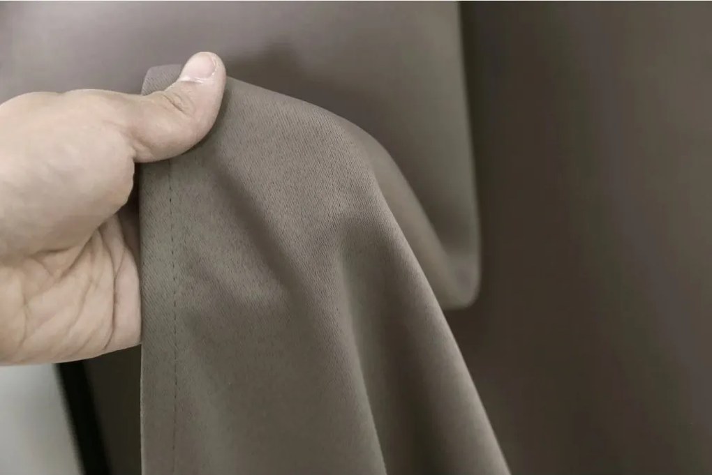 Draperie gri-maro OXFORD 140x250 cm Agatat: Inele metalice