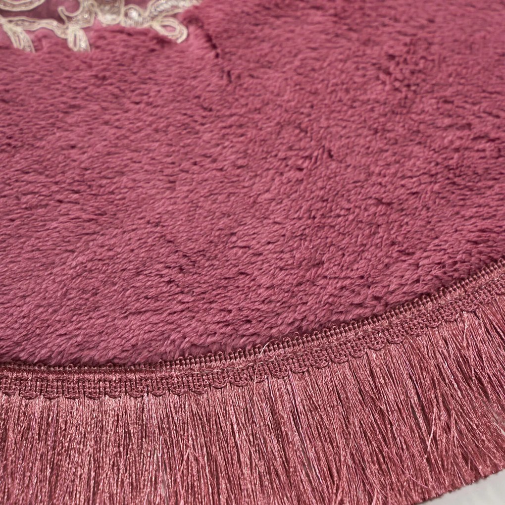 Set covorase de baie 2 piese, Alanur Home, ALN_E4_806, Poliester, Fucsia