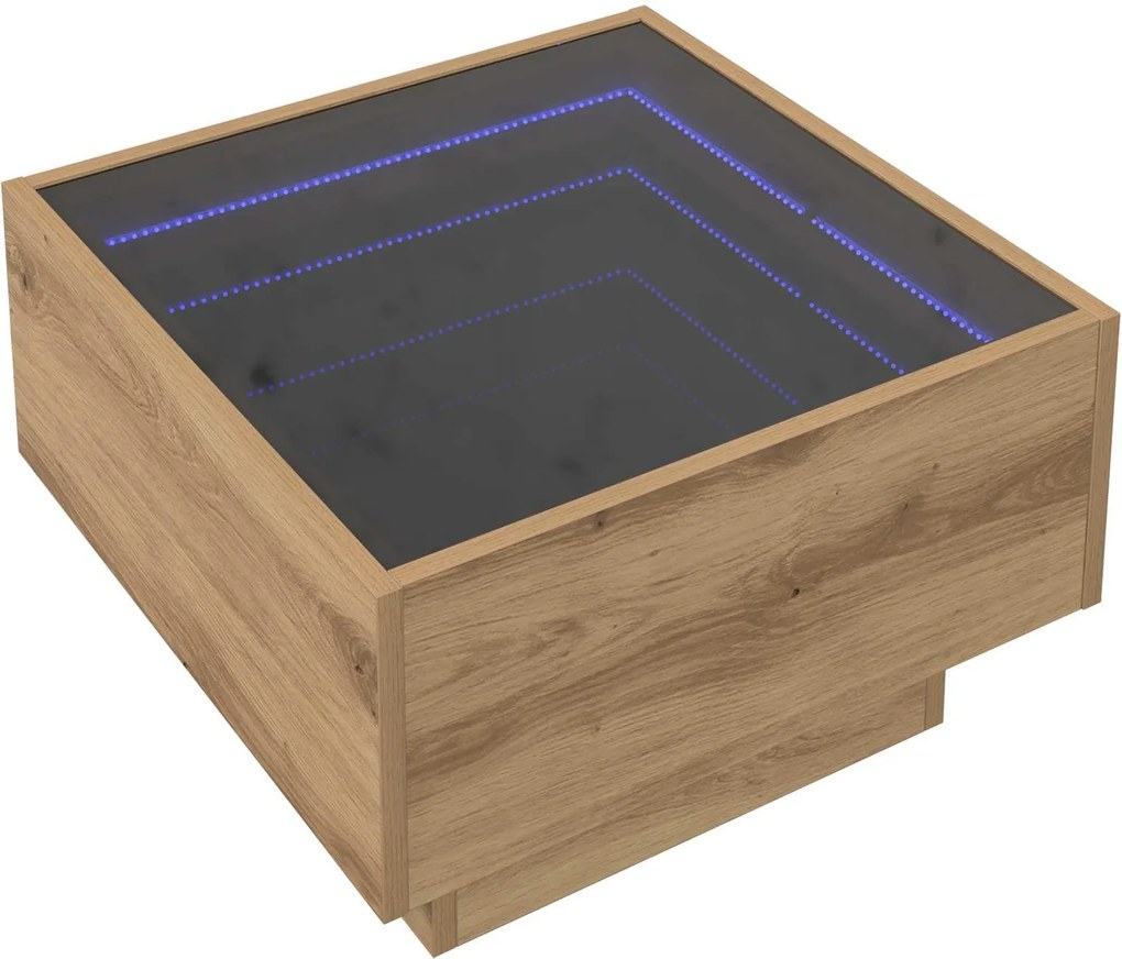 vidaXL Masă de cafea stejar artizanal 50 x 50 x 30 cm Lemn compozit