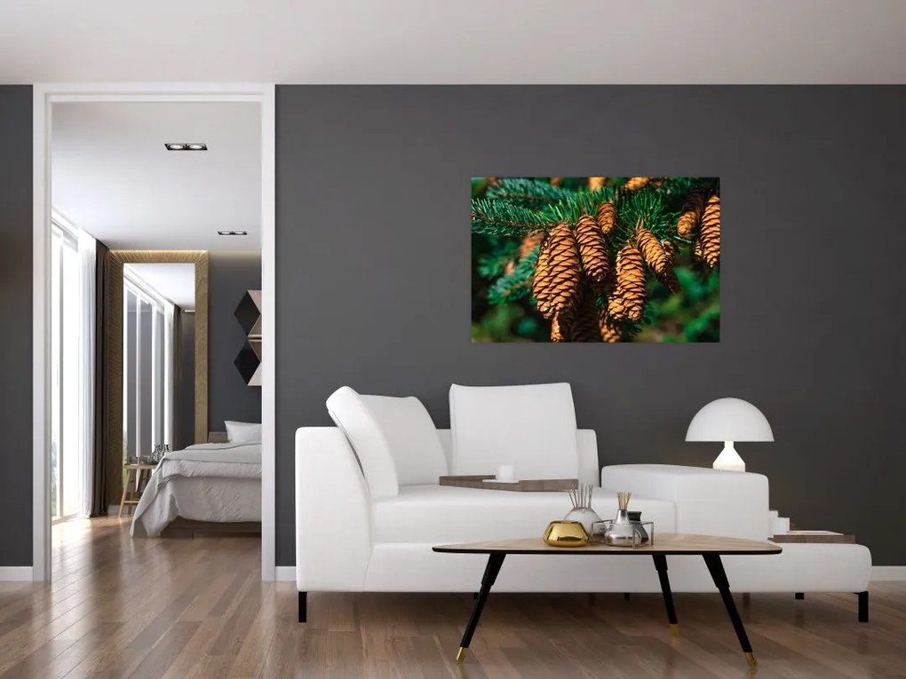 Tablou cu con de brad (90x60 cm)
