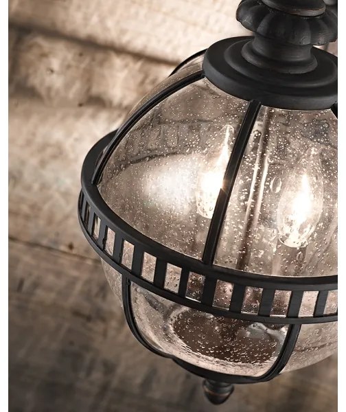 Lustră pe lanț de exterior HALLERON 3xE14/60W/230V IP44 Kichler