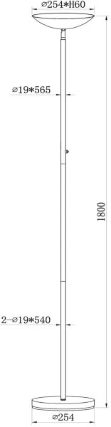 Lampadar LED dimabil Lucide 19791/20/30 ZENITH LED/20W/230V negru