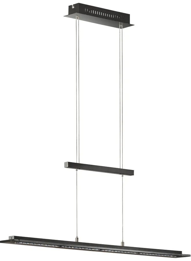 Lustră neagră LED cu intensitate reglabilă din metal Tenso – Fischer &amp; Honsel