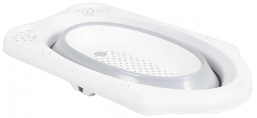 Cadita pliabila cu stender pentru bebelusi si copii NOVOKIDS™ Maoui Folding Tub, Baita bebe, Forma ergonomica, Dimensiuni 84x48x23 cm, Supapa