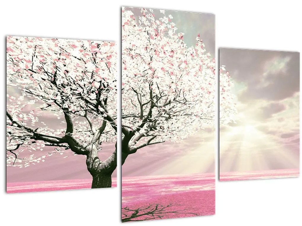Tabloul copacului roz (90x60 cm)