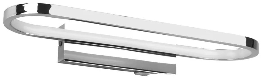 Aplică de perete argintiu-lucios LED (lungime 40 cm) Gianni – Trio