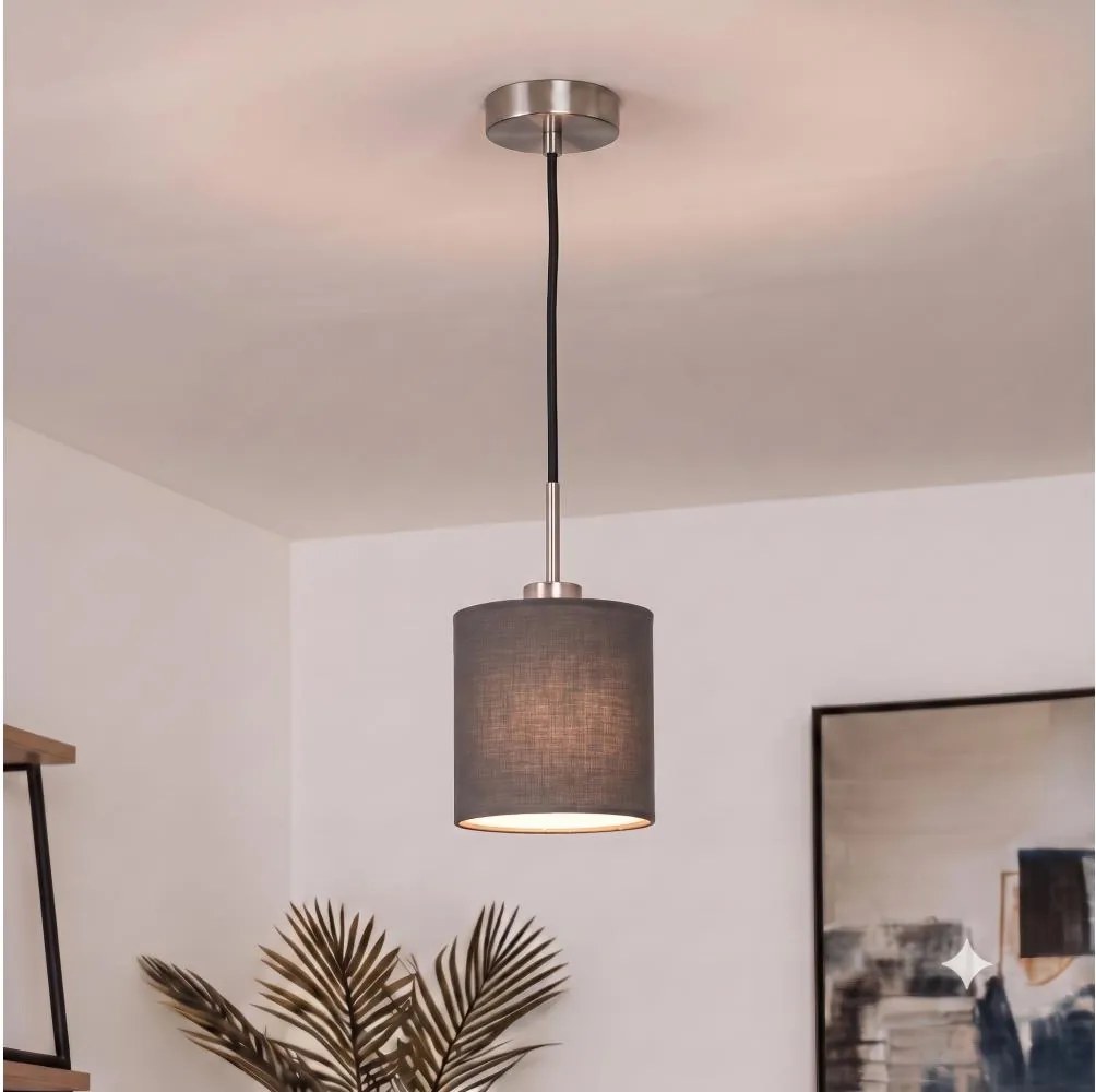 Brilagi - Lustră LED NUBILA pe cablu 1xE27/60W/230V Ø 14 cm negru/antracit