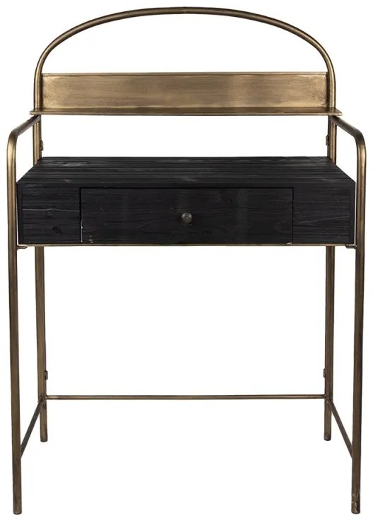 Consola neagra, din lemn si metal, Orsay
