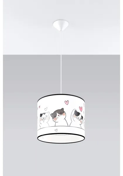 Lustră pe cablu pentru copii Sollux SL.1418 CAT 1xE27/15W/230V d. 30 cm