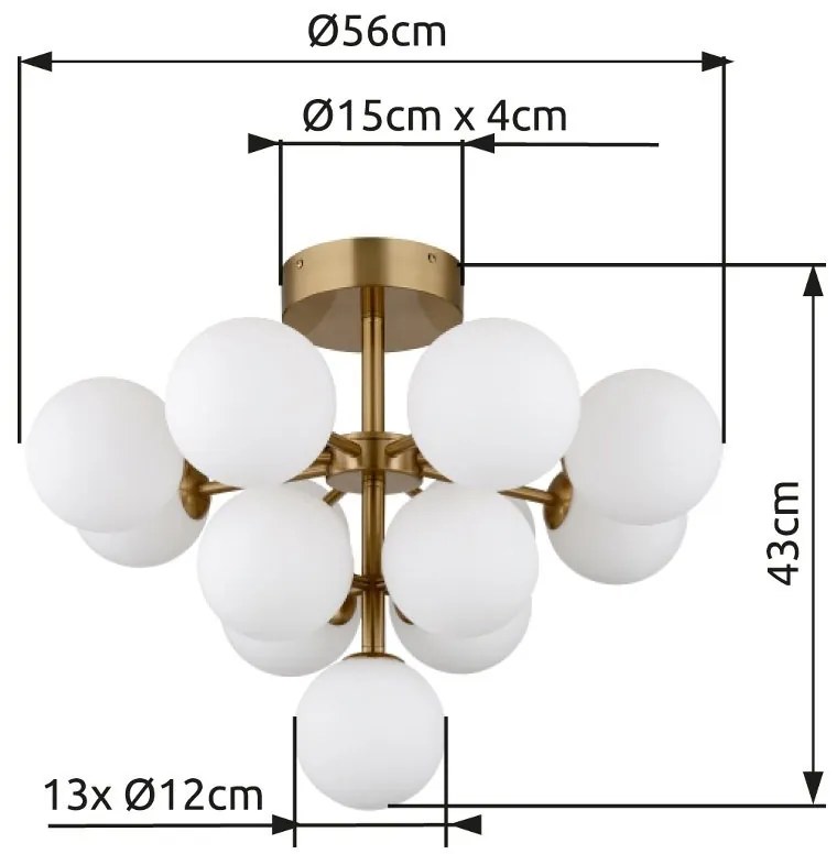 Lustra aplicata design modern GRAPPY 13L