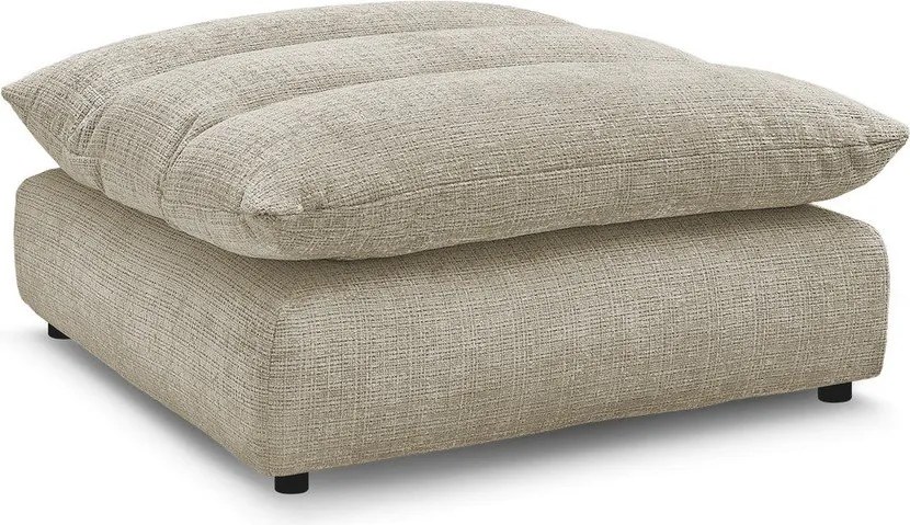 Taburet bej cu tapițerie din chenille Neil – Bobochic Paris