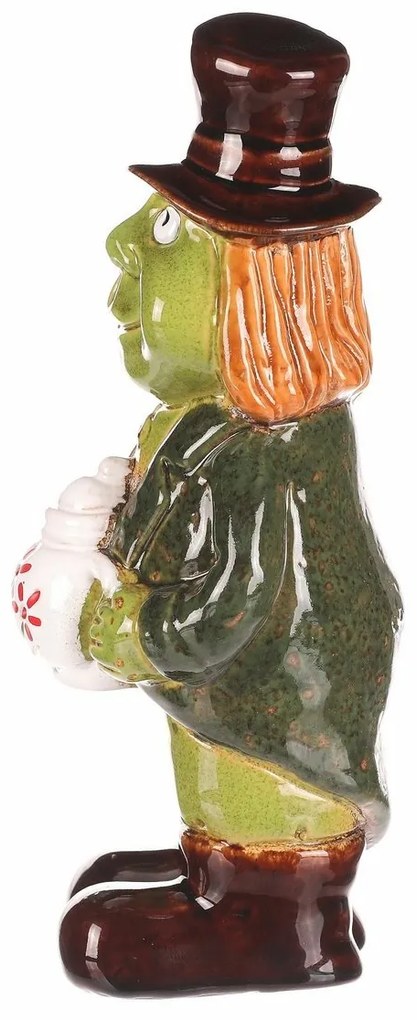 Decorațiuni de grădină Vodník stând, ceramică, 9 x9 x 24 cm, 24 cm