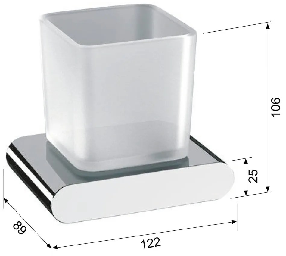 Suport pentru periuța de dinți alb de montat pe perete din sticlă Flori – Sapho