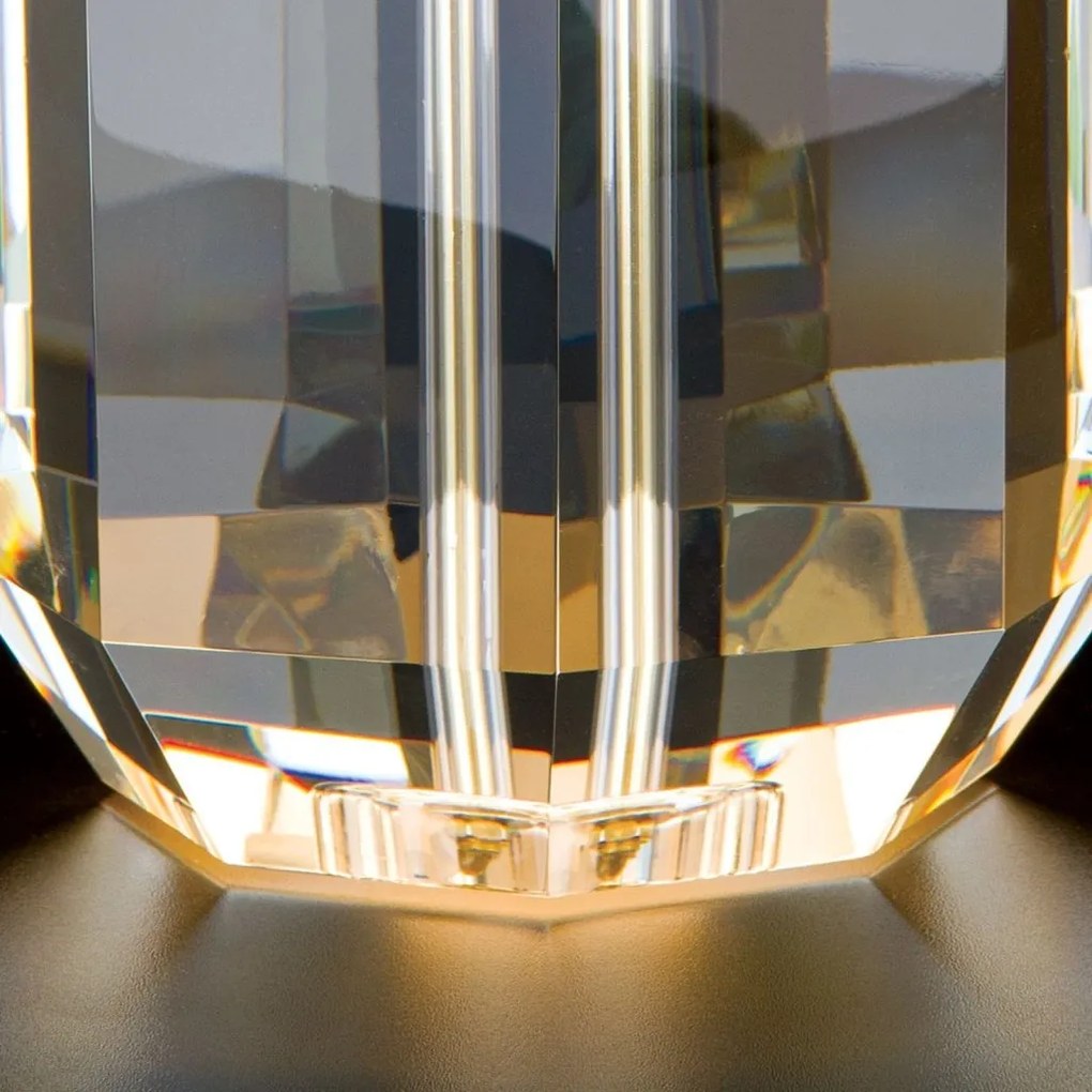 Veioza design lux cu cristal K9 ALEXIS crem/auriu