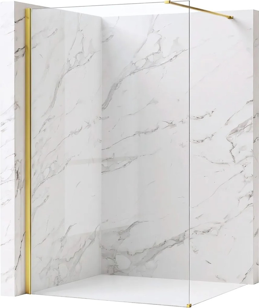 Paravan de dus Rea Flexi Transparent / Gold 90