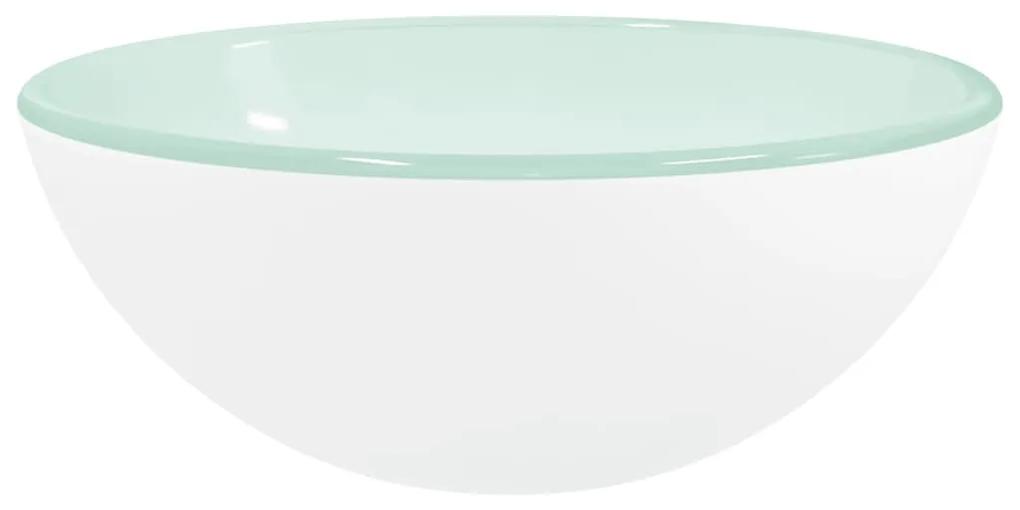 Chiuveta din sticla securizata, alb, 30x12 cm Alb, 30 x 12 cm