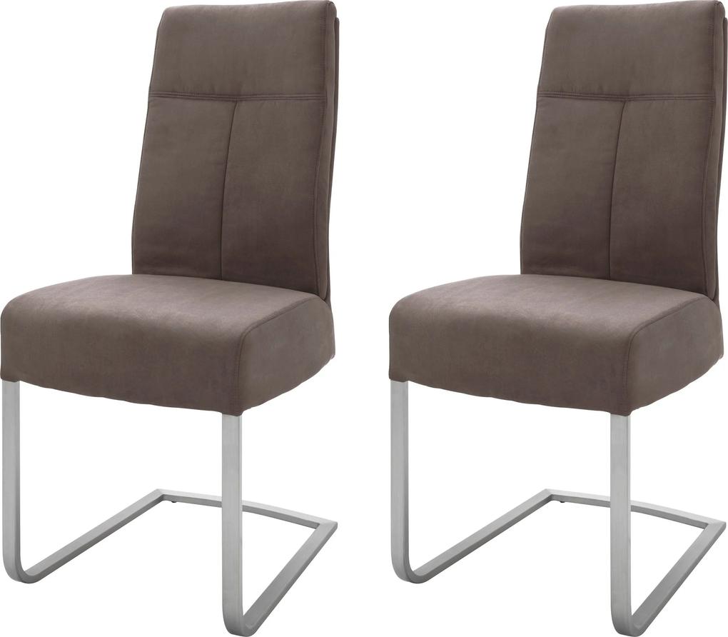 MCA furniture Set 2 scaune Talena maro 47/64/104 cm