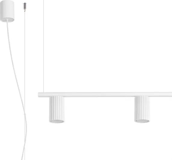 Sollux SL.2711 - Lustru suspendat pe cablu KARBON 4xGU10/10W/230V alb