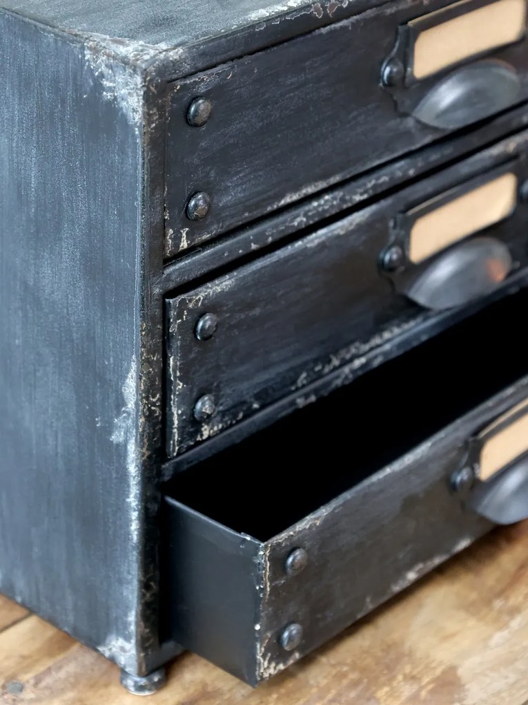 Cutie decorativa cu sertare, antique black Factory