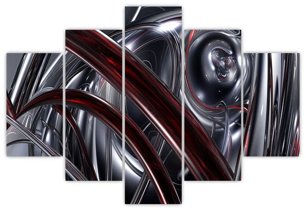Tabloul cu abstracție în gri (150x105 cm)