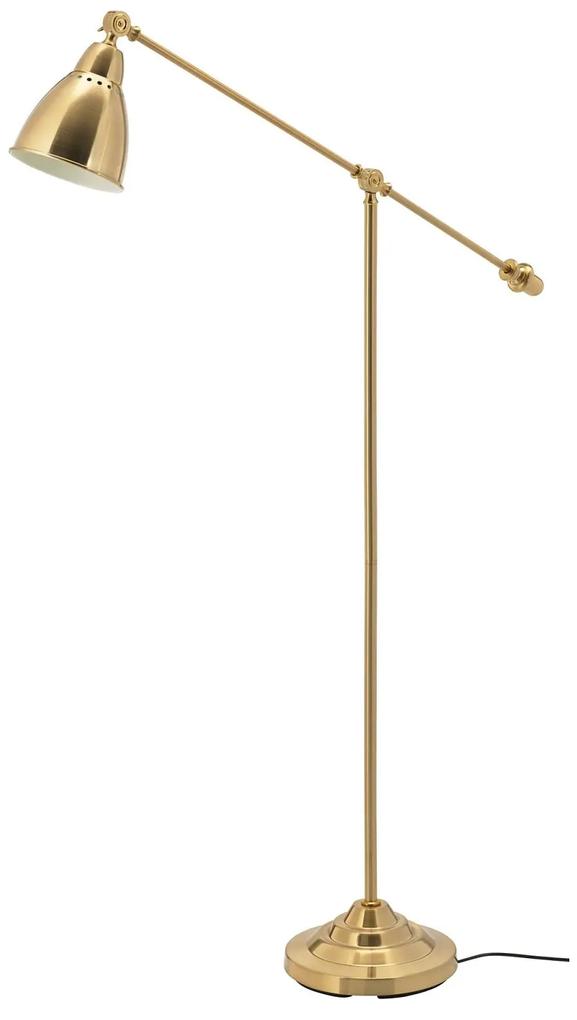 Lampadar pentru citit, auriu, metal - 146cm
