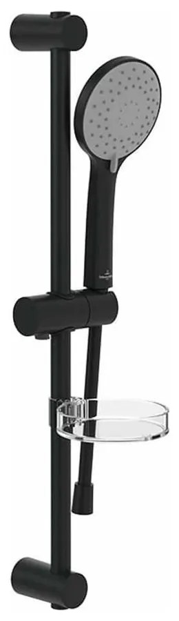 Set de dus cu bara 60 cm Villeroy&Boch Universal para cu 3 functii negru mat