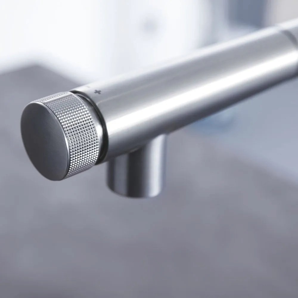 Grohe Zedra Baterie chiuveta bucatarie cu dus extractibil si buton SmartControl, crom