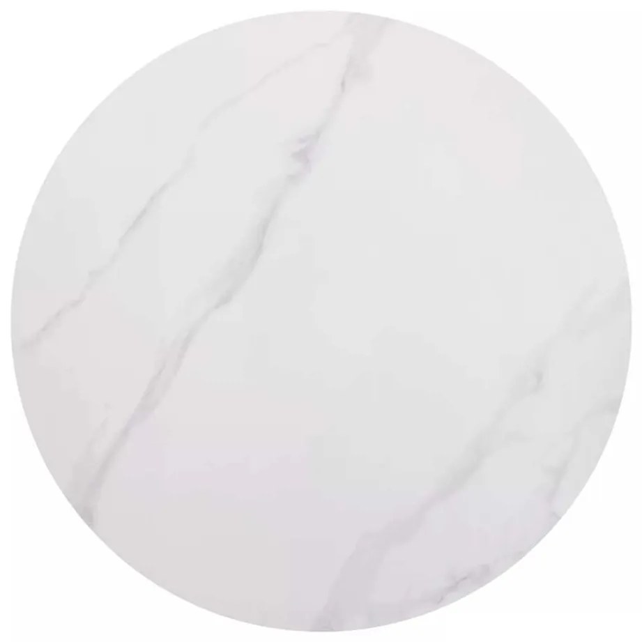 Masă de bucătărie Rion - 90 cm diametru, marmură / negru