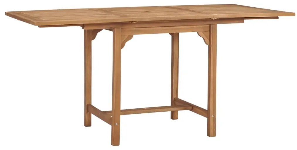 47420 vidaXL Masă de grădină extensibilă (110-160)x80x75cm lemn masiv tec