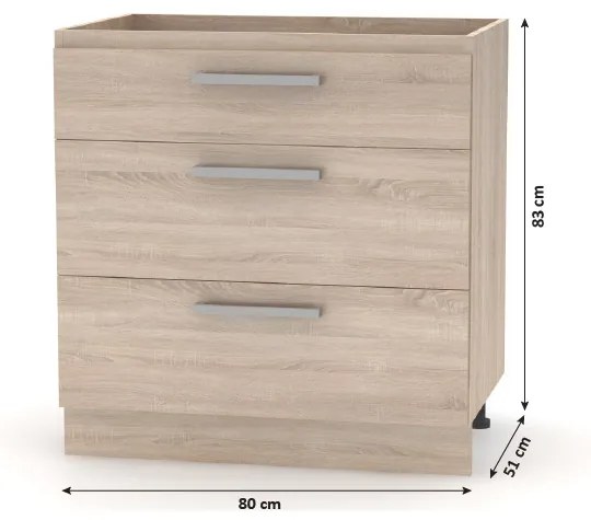 Dulap inferior de bucătărie NOPL-064-OS Noliana (Stejar sonoma). 1015434